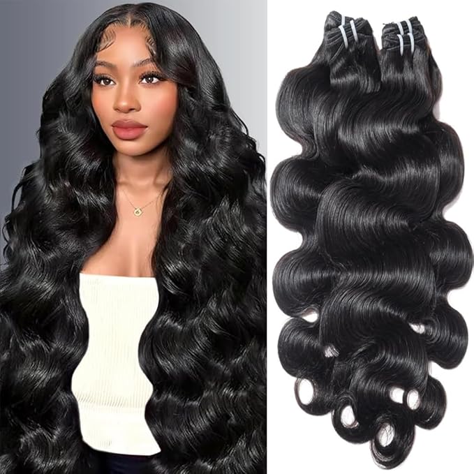 12A Human Hair Bundles 26 28 30 32 Inch Body Wave Bundles Human Hair 100% Unprocessed Brazilian Virgin Quick Weave Natural Black