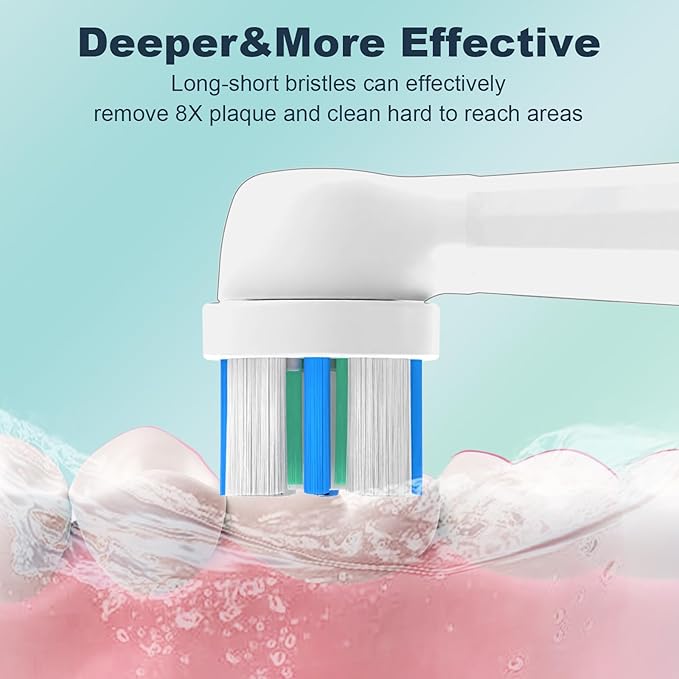 iO Replacement Heads Compatible with Oral B iO Electric Toothbrush,Compatible with Oral B iO Series 2/3/4/5/6/7/8/9/10,Premium Bristles for Deep Cleaning&Gentle Care,White