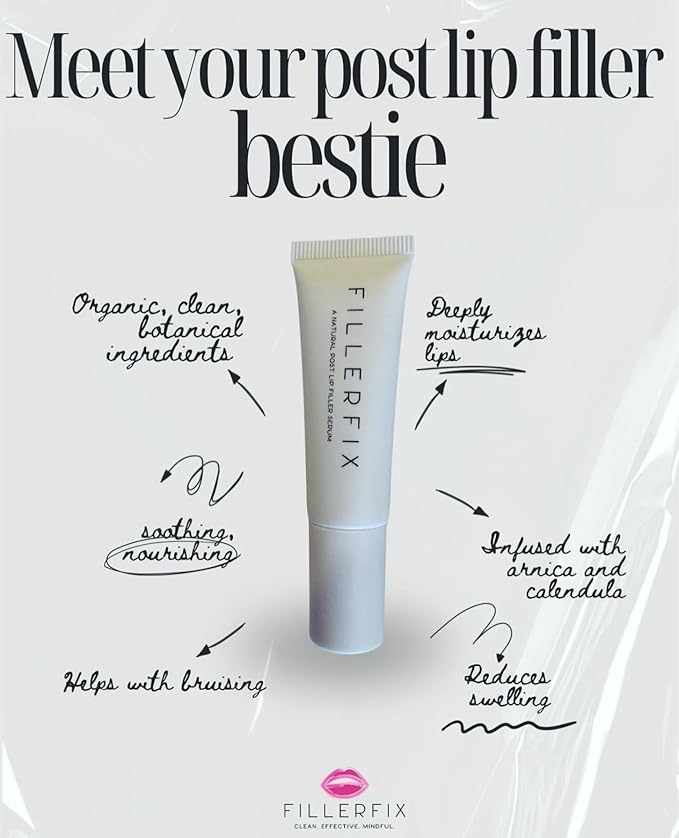 Organic Lip Filler Aftercare Serum with Cooling Ceramic Tip – Arnica & Calendula for Relief After Lip Filler