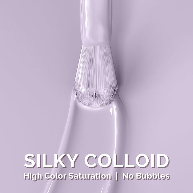 MelodySusie Pastel Purple Gel Nail Polish,0.5fl oz Nails Soak Off UV LED Light Purple Gel Polish Gift for Women Nail Art Manicure Salon DIY Nail Design Decoration at Home-1744