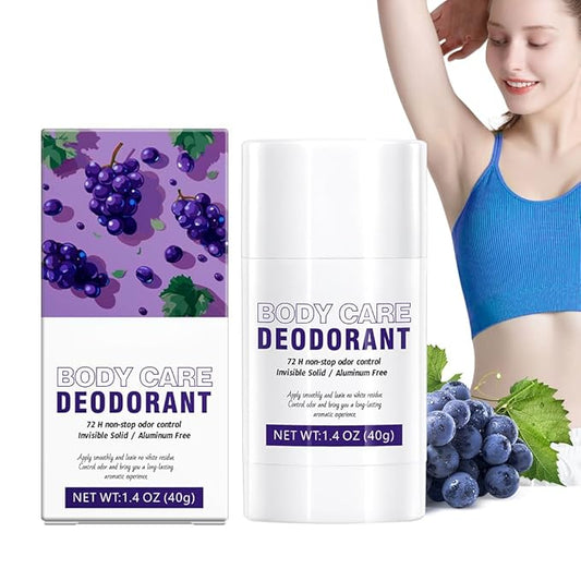 Aluminum Free Deodorant Stick for Women,Fruit Scents Women Solid Stick Natural Deodorants,All Day Odor Control Full Body Deodorant,Smooth Solid Armpit Deodorants Sticks (1.4 Oz, Grape)