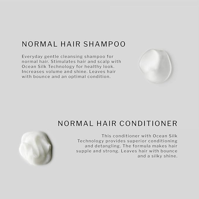 SACHAJUAN Normal Hair Shampoo and Conditioner Set | Ocean Silk Technology for Everyday Cleansing, Volume & Shine | Lightweight Hydration & Detangling | Vegan & Paraben-Free | Pack of 2 (33.5 oz)