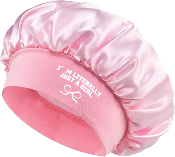 Black Satin Bonnet for Sleeping Black Women Single Layer