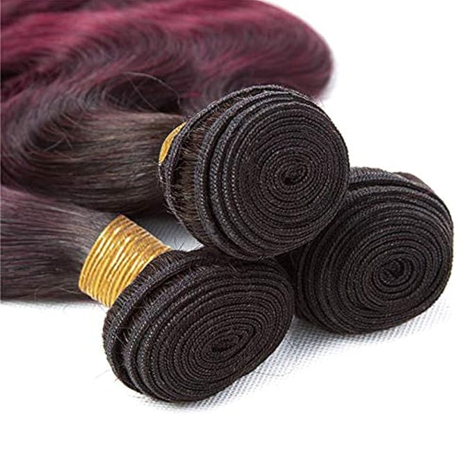 Ombre Human hair Bundles Buegundy Body Wave Bundle Brazilian Virgin Hair 1 Bundle 26 Inch 99J Body Wave Bundles Hair Weave