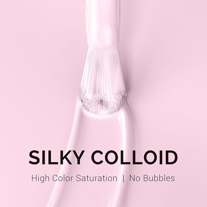 MelodySusie 15ML Milky Pink Gel Nail Polish, Nails Soak Off UV LED Creamy Pink Gel Polish Gift for Women Nail Art Manicure Salon DIY Nail Design Decoration at Home-A2601