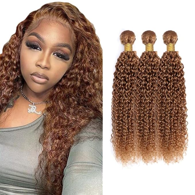 18 20 22 Inch Brown Bundles Human Hair #30 Dark Brown Water Wave 3 Bundle Unprocessed Brazilian virgin hair Weave Extensions Double Weft 50 Grams/Bundle Colored Brown Bundles for Woman