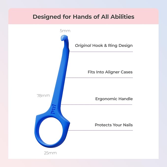 PUL Pack of 3 Reusable Clear Aligner Removal Tool — Compatible with Invisalign, Removable Braces, Retainers & Trays – Easy-to-Use Device Remover, Dental & Oral Hygiene Care Product – Black