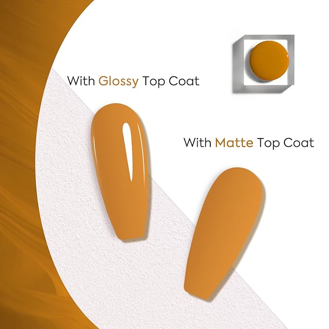 VENALISA Orange Gel Nail Polish, 1 Pcs Pumpkin Orange Color Gel Polish Soak Off Gel Colors DIY at Home Manicure Salon Nail Art For Girls Women