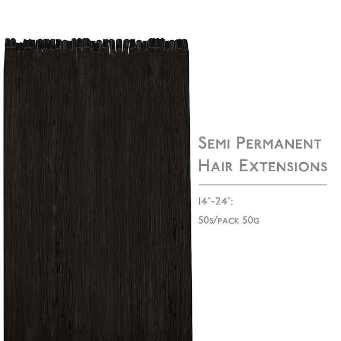 WENNALIFE U Tip Hair Extensions Human Hair, 50g 50s 18 Inch Dark Brown Remy Hair Extensions K Tip Hair Extension Real Human Hair Invisible Straight