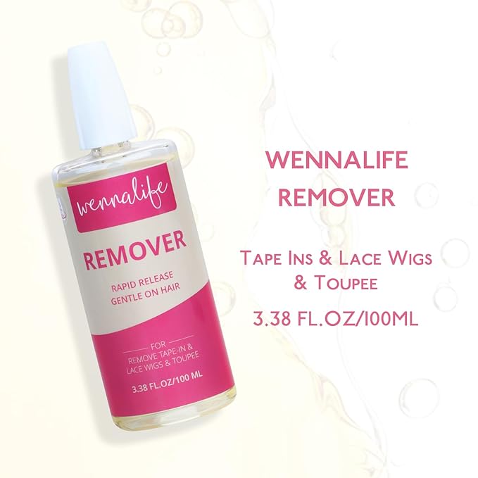 WENNALIFE Tape in Extension Remover 3.38 FL.OZ. (100ML) Fast-Acting Glue Remover for Hair Extensions Wig & Toupee