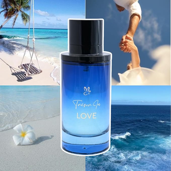 Trison In Love Eau de Parfum, Unisex Fragrance, 3.4 fl oz (100ml), Blue