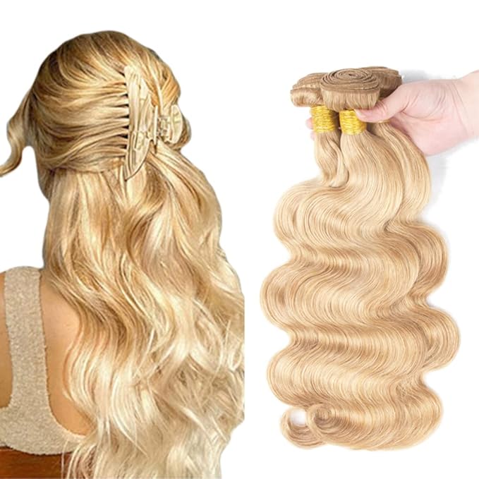 613 Bundles Human Hair P27/613 Body Wave Bundles Blonde Human Hair Bundle 18 20 22 inch Blonde Body Wave Bundle 300g
