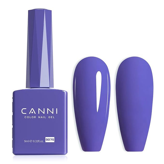 CANNI Blue Gel Nail Polish, 1Pcs Royal Blue Gel Polish Navy Dark Cobalt Purple Color High Gloss Soak Off U V French Nail Manicure Salon DIY