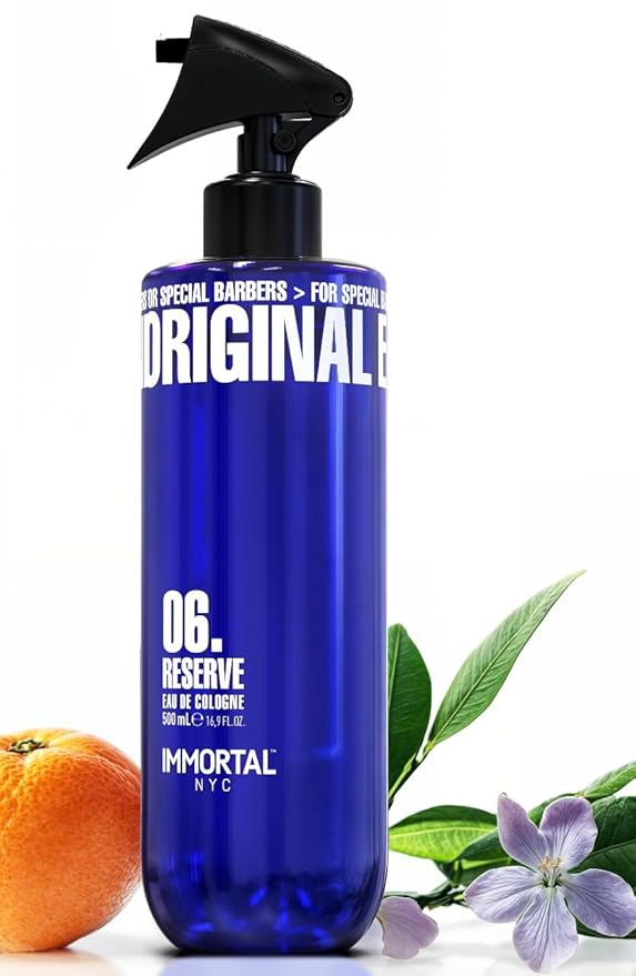 Immortal NYC Reserve 06, After Shave Spray Body/Face Men's Cologne, 17 oz - Exclusive Barbers - Softens Skin - Refreshes/disinfects and Relieves Face and Skin - Moisturizing Formula After Shaving