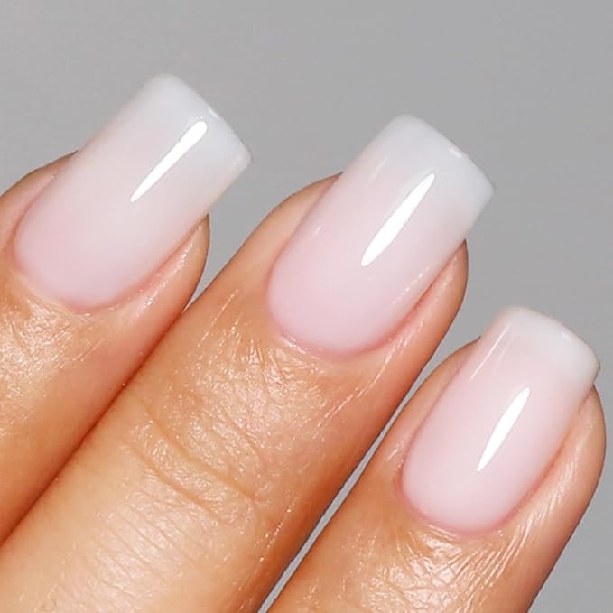 Imtiti Milky White Gel Nail Polish, Jelly Nude Sheer White Gel Polish for Nails, Translucent White UV/LED Soak Off Gel Polish for DIY Nail Art Manicure and Pedicure at Home or Salon (0.34 Fl Oz-1924)