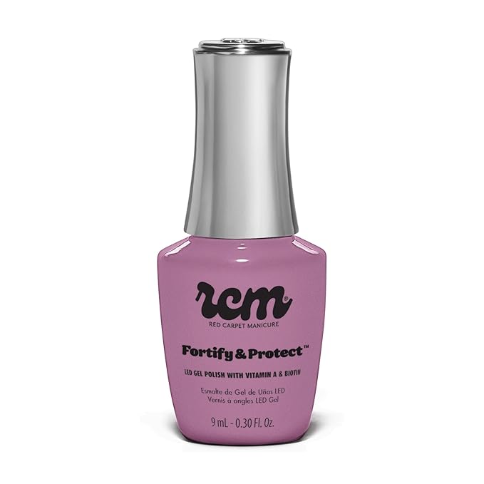 RC Red Carpet Manicure Fortify & Protect Soft Purple Crème Gel Polish for Strong, Healthy Nails - Infused with Vitamin A & Biotin - (Lavender Skies) Led Nail Gel Color, 0.3 Fl Oz