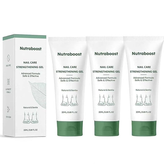Natural Nail Care Gel, Nutraboost Strengthening Cuticle Serum for Damaged & Brittle Nails, 20ml (1 pcs) (3pcs)