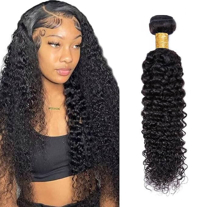 26 inch Curly Bundles Human Hair #1B Kinky Curly Bundles Wet and Wavy Bundle Human Hair 1 Bundle 100g