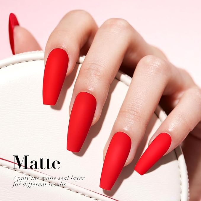 AZUREBEAUTY Red Nail Polish Burgundy Christmas Quick Dry Natural Infinite Shine Nail Lacquer Fingernail Polish Strengthening Treatment Kit Salon-Quality for Women 10ml