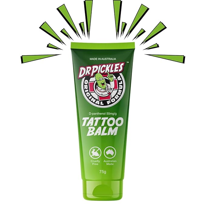 Dr Pickles Tattoo Balm 2.65 oz / 75g - Original Formula, Heals + Protects + Rejuvenates Tattoos