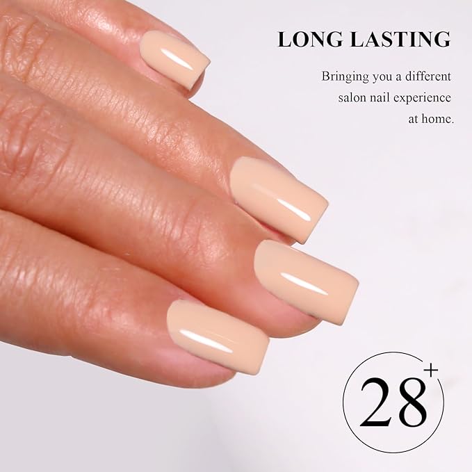 Imtiti Nude Gel Nail Polish, 1Pcs Natural Soak Off UV LED Gel Polish, Long Lasting, Nail Art Manicure Salon DIY at Home for Spring and Summer (0.34 Fl Oz-951)