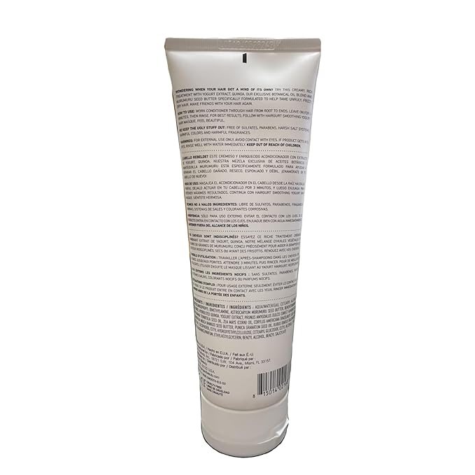 Strawberry Banana Smoothing Yogurt Conditioner – Frizz Control for Color-Treated Hair – Natural, Sulfate-Free, 8 oz