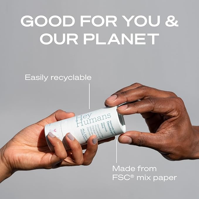 Hey Humans Deodorant, Aluminum Free Deodorant for Women and Men, Contains Naturally Derived Ingredients, All Day Odor Control, Refreshing Deodorant Essential Oils, Lavender Vanilla