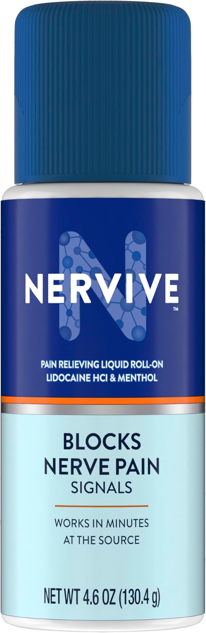 Nervive Pain Relieving Roll On, Lidocaine Roll On, Nervive Pain Relief, Lidocaine Topical, Foot Pain, Leg Pain, Hand Pain, Max Strength Formula, 4.6oz