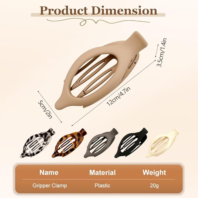 Flat Hair Clips for Women, Flat Claw Clips & Duckbill Hair Clips for Thick or Thin Hair, No-Slip Grip Hair Styling Accessories for Daily Use (Multicolor-D)