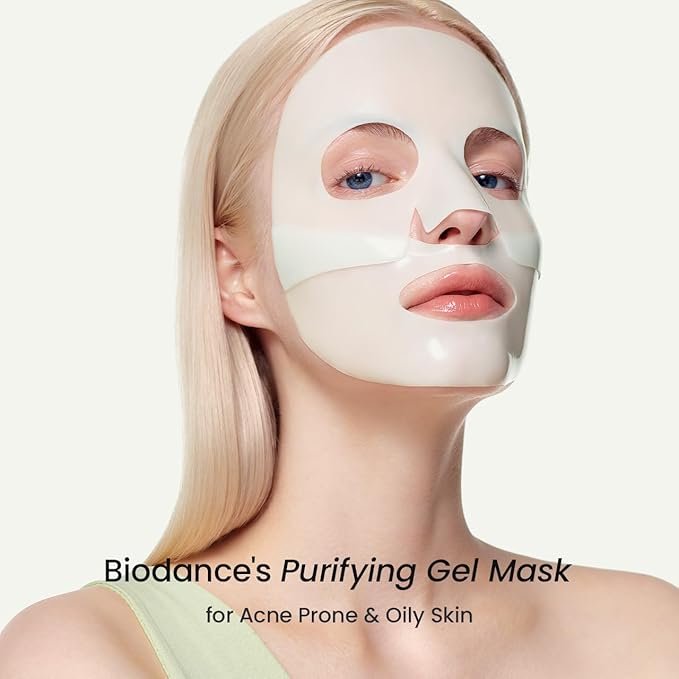 BIODANCE Refreshing Sea kelp Real Deep Mask, Overnight Hydrogel Mask, Calming, Oil & Sebum Control, Blemish Care, Korean Skincare, Stocking Stuffers for Teen Girls | 1.19oz(34g) x 4ea