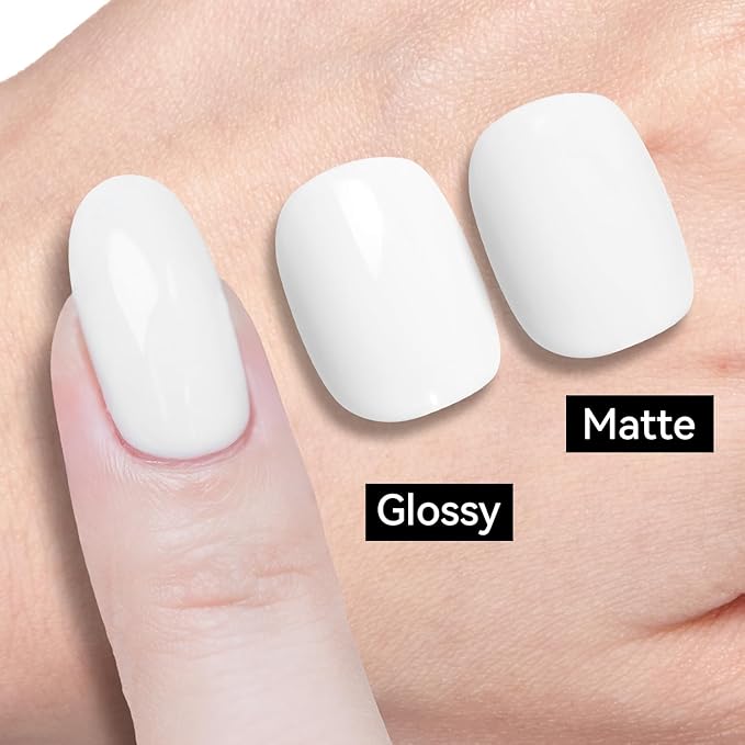 JODSONE 1Pcs 16.5ml Pure White High Gloss Winter Color Gel Polish U V/LED Soak-Off Gel Nail Polish Colorful Bottle Simple Bright for Nail Art Girls Gift