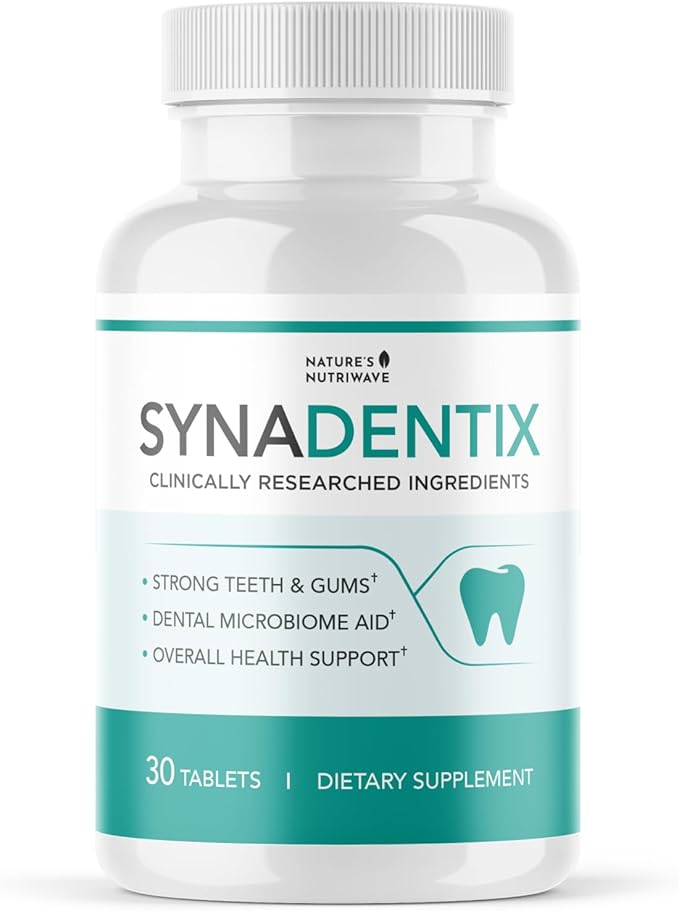 Synadentix Oral Care Tablets – Natural Formula with Hydroxyapatite & Enzyme Blend – Non-GMO, Easy-to-Use Dissolving Tablets – 30 Count, Made in USA, GMP-Certified Facility, 1 Month Supply
