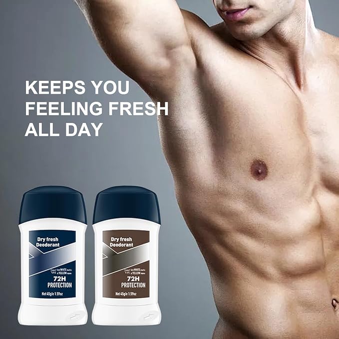Men's Antiperspirant Deodorant,2 Pack Aluminum Free Deodorant Stick for Men,72 Hours Odor Control Full Body Deodorant Sticks for Men,1.6Fl OZ,Woody and Musk Scents