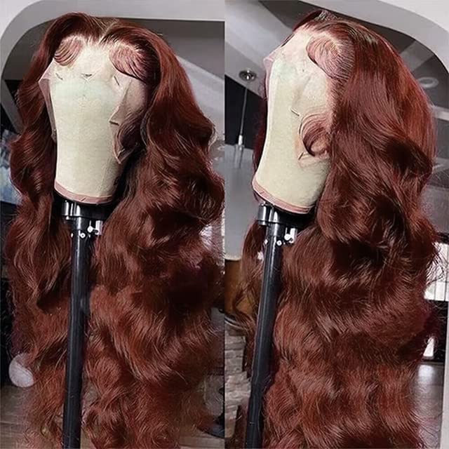 Reddish Brown Human Hair Wig Body Wave 13x6 Lace Front Wigs Human Hair Wigs For Black Women 20 Inch