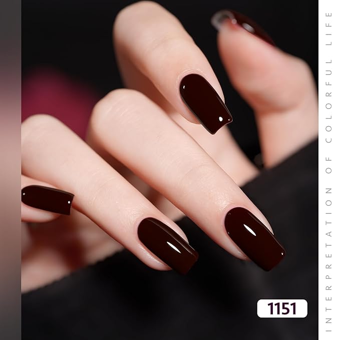GAOY Burgundy Red Gel Nail Polish Set 6 Colors Including Dark Cherry Wine Red Gel Polish Kit U V LED Soak Off Home DIY Manicure Nail Salon Varnish