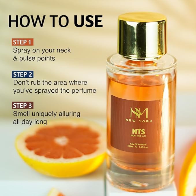 NOURISH MANTRA NM New York Night Time Slay Luxury Perfume For Men -100 ml| Premium Long Lasting Fragrance Spray | With Aromatic Blend of Herbal & Woody Notes |Best Perfume For Man | gift for man