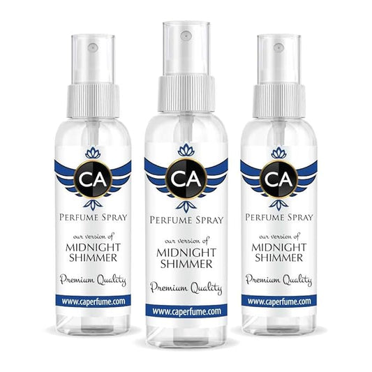 CA Perfume Eco Refill Impression of Midnight Shimmer For Women EDP Perfume Concentrated Long Lasting Eau de Parfum Spray Refillable Atomizer Bottle 2 Fl Oz/60ml-X3