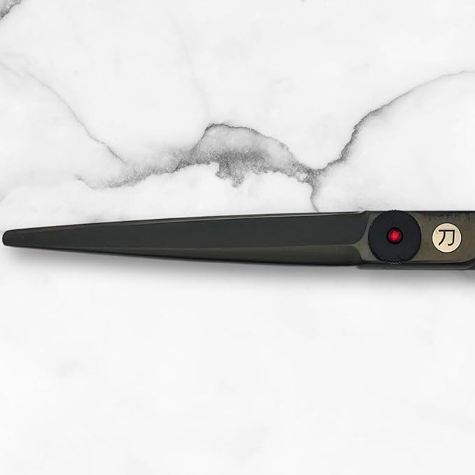Scissors for Haircutting Professionals - Matte Black Finish - Long Lasting, Sharp Edge for Easy Hair Cuts - 440C Stainless Steel (6.0 Inches)