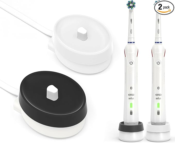 Silicone Clean Cover for Oral-B Toothbrush Charger Base - Quickly Rinse Away Gunk - Colorful Identifiers for Families
