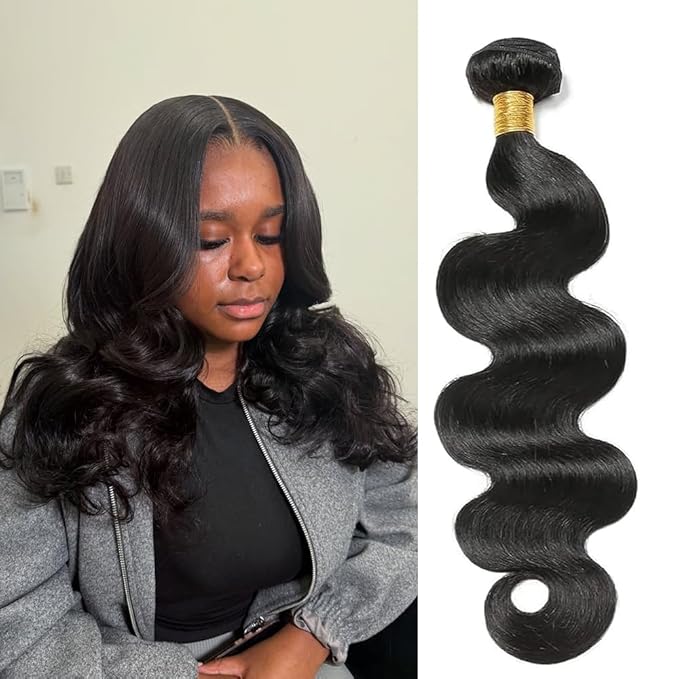 Bundles Human Hair Body Wave 12 Inch 12A Quick Weave Brazilian Human Hair Bundles Natural 1 Pack