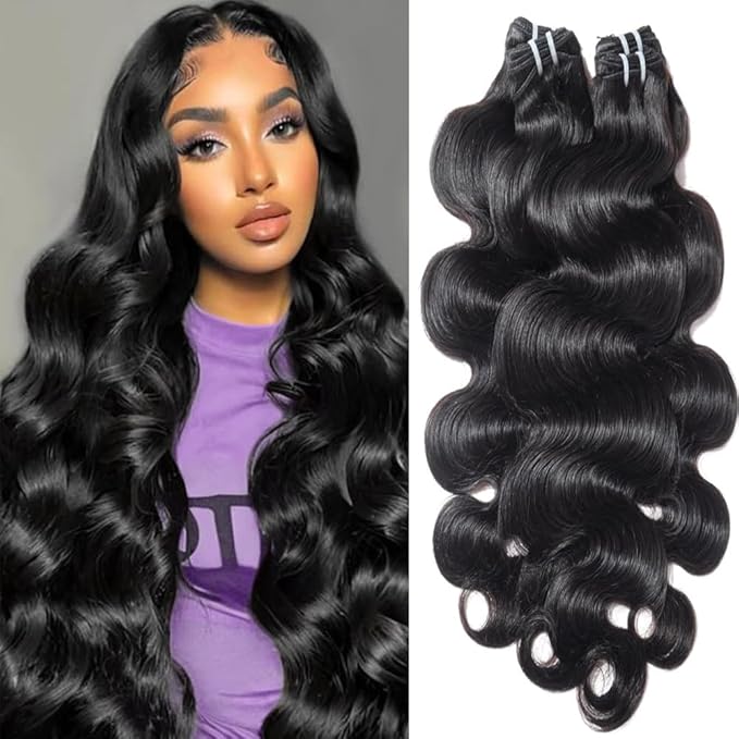 12A Human Hair Bundles Body Wave Bundles Human Hair 4 Bundles 22 24 26 28 Inch 100% Unprocessed Virgin Triple Lifespan Remy Hair Extensions No Shedding