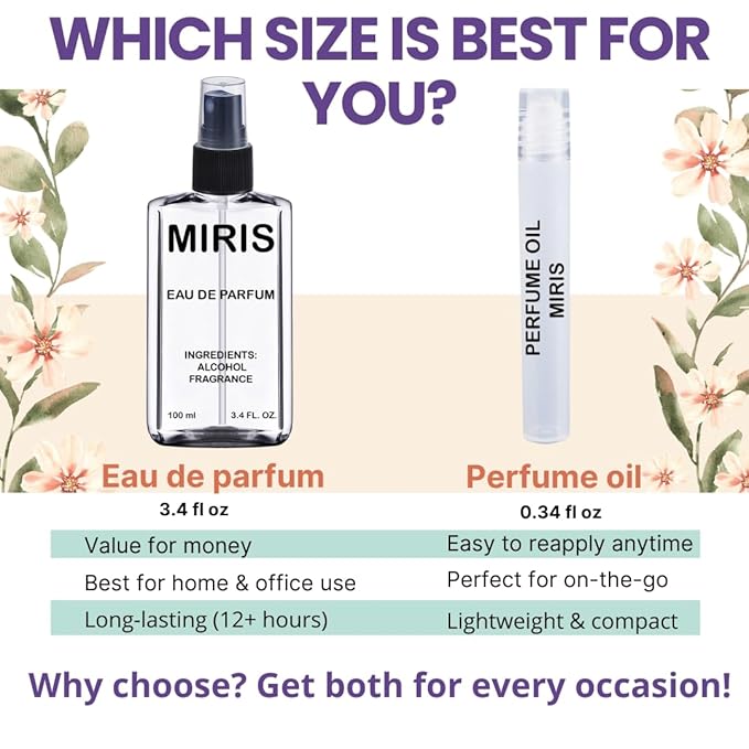 MIRIS No. 25450, Inspired by Bamboo, Long-Lasting Eau de Parfum for Women, Spray 3.4 Fl Oz / 100 ml