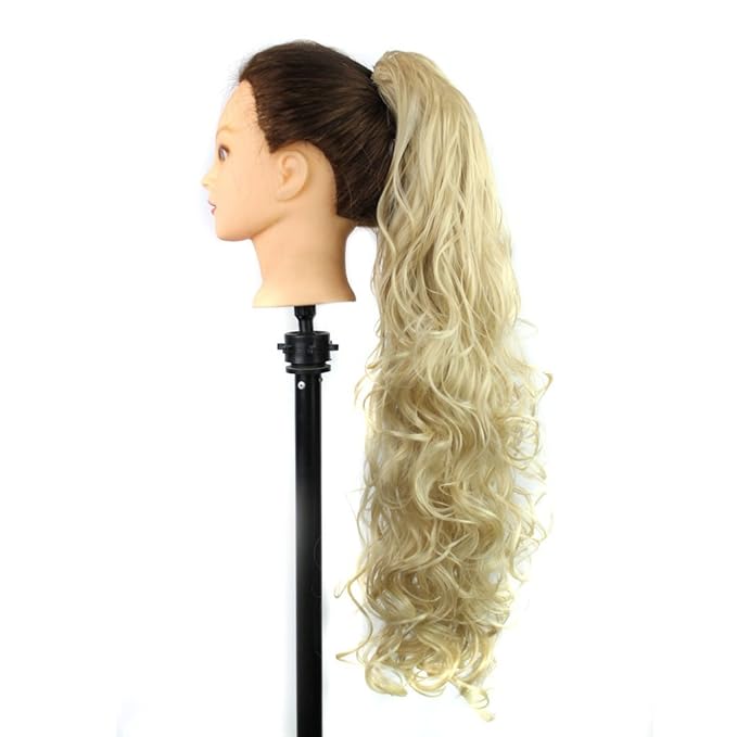 S_SSOY 31"(78cm) Women's Hair Piece Pony Tail Clip In Claw Ponytail Hair Extension Long/Voluminous Curly Or Wavy Synthetic Wig Hairpiece for Women Girls Lady, T16-613#