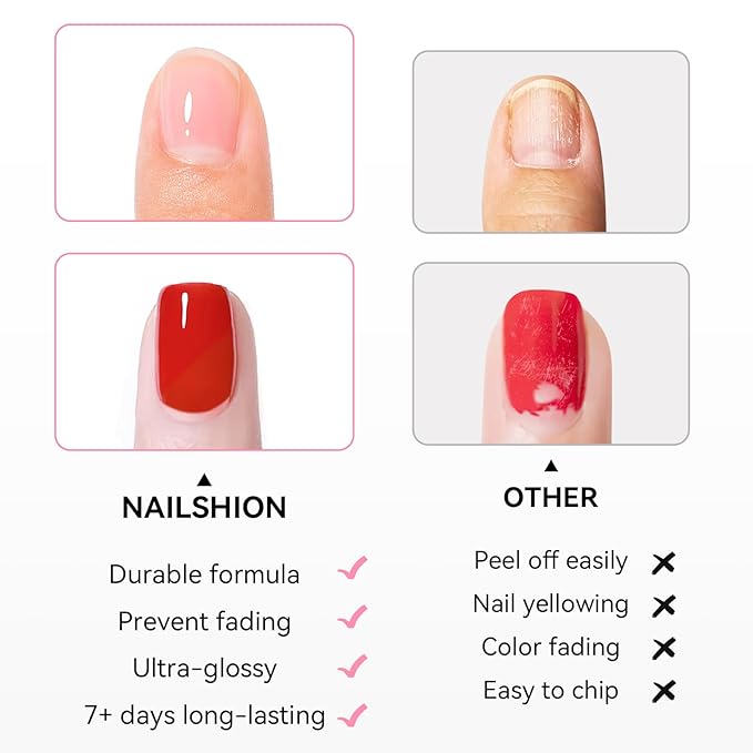 Base Top Coat, Nude Peach Ridge Filler Base Coat Clear Nail Polish, Enriched VE Calcium Strengthening, Quick Dry Non-Gel, No U V Light Needed, Long-lasting Nails Gift for Women