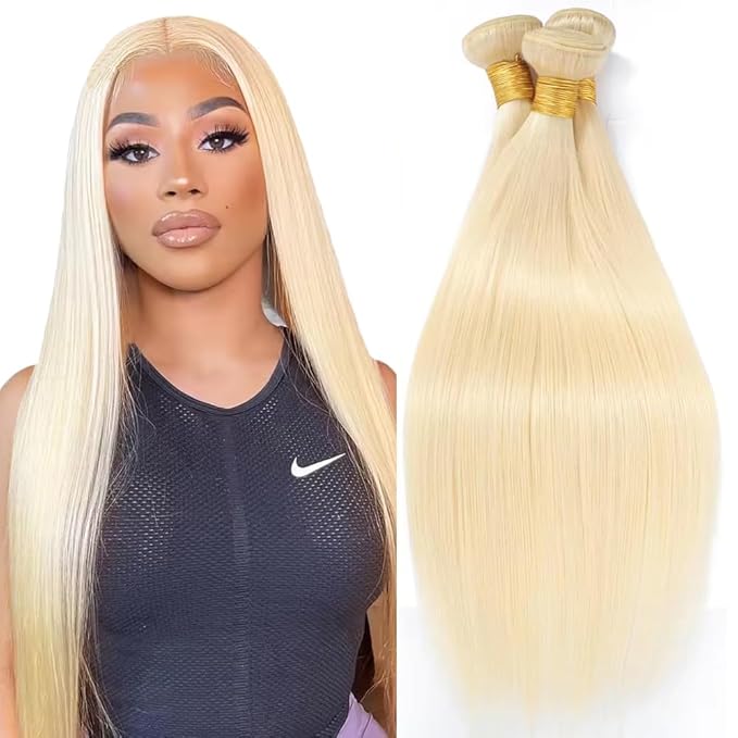 Blonde Bundles Human Hair 613 Straight Bundle Blonde Loose Wave 3 Bundles 18 20 22 Inch Brazilian Unprocessed Remy Hair Extensions