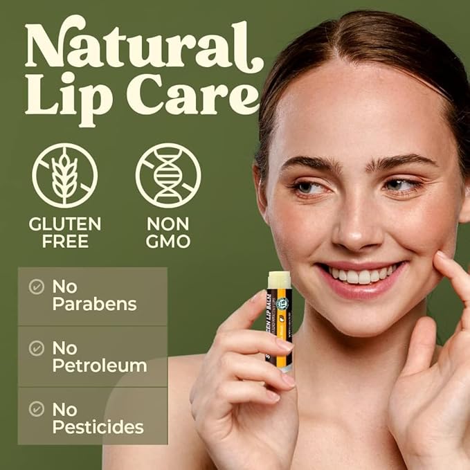 Earth's Daughter SPF Lip Balm 4-Pack Citrus Flavor Stocking Stuffers - Lip Sunscreen, SPF 15, Organic Ingredients, Beeswax, Coconut Oil, Vitamin E - Hypoallergenic, Paraben Free, Gluten Free