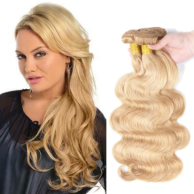 28 30 32 inch Blonde Bundles P27/613 Human Hair Bundles 613 Body Wave Bundle Blonde Body Wave Bundle 613 and 27 Color