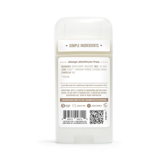 HUMBLE BRANDS Aluminum-Free Deodorant, Vegan and Cruelty- free, Formulated for Sensitive Skin, Simple & Sensitive, Vegan Lavender, Vegan Rose, Vegan Unscented), Pack of 3
