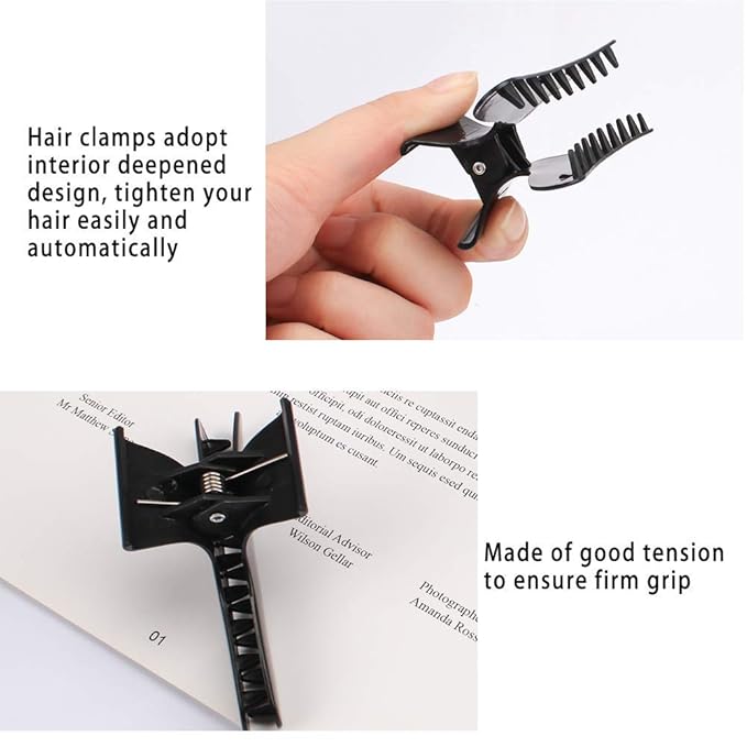 Ondder 48 Pcs Colorful Butterfly Hair Clips for Styling and Sectioning - Pro Claws Clamps for Cutting, Coloring - Hair Accessories for Women Girls