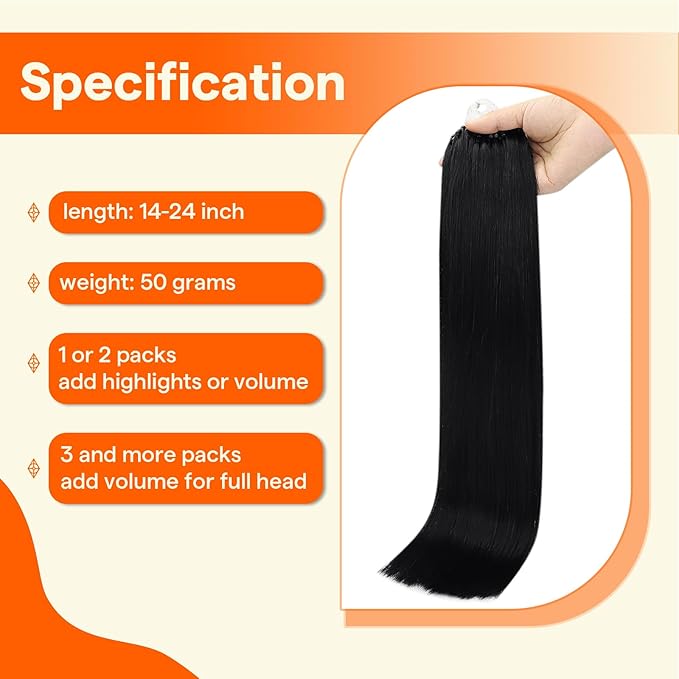 Full Shine Micro Bead Hair Extensions Real Human Hair 16 Inch 50G with 7G Micro Beads Natural Black Micro Link Hair Extensions Human Hair Soft Remy Hair Prebonded Extensions for Women
